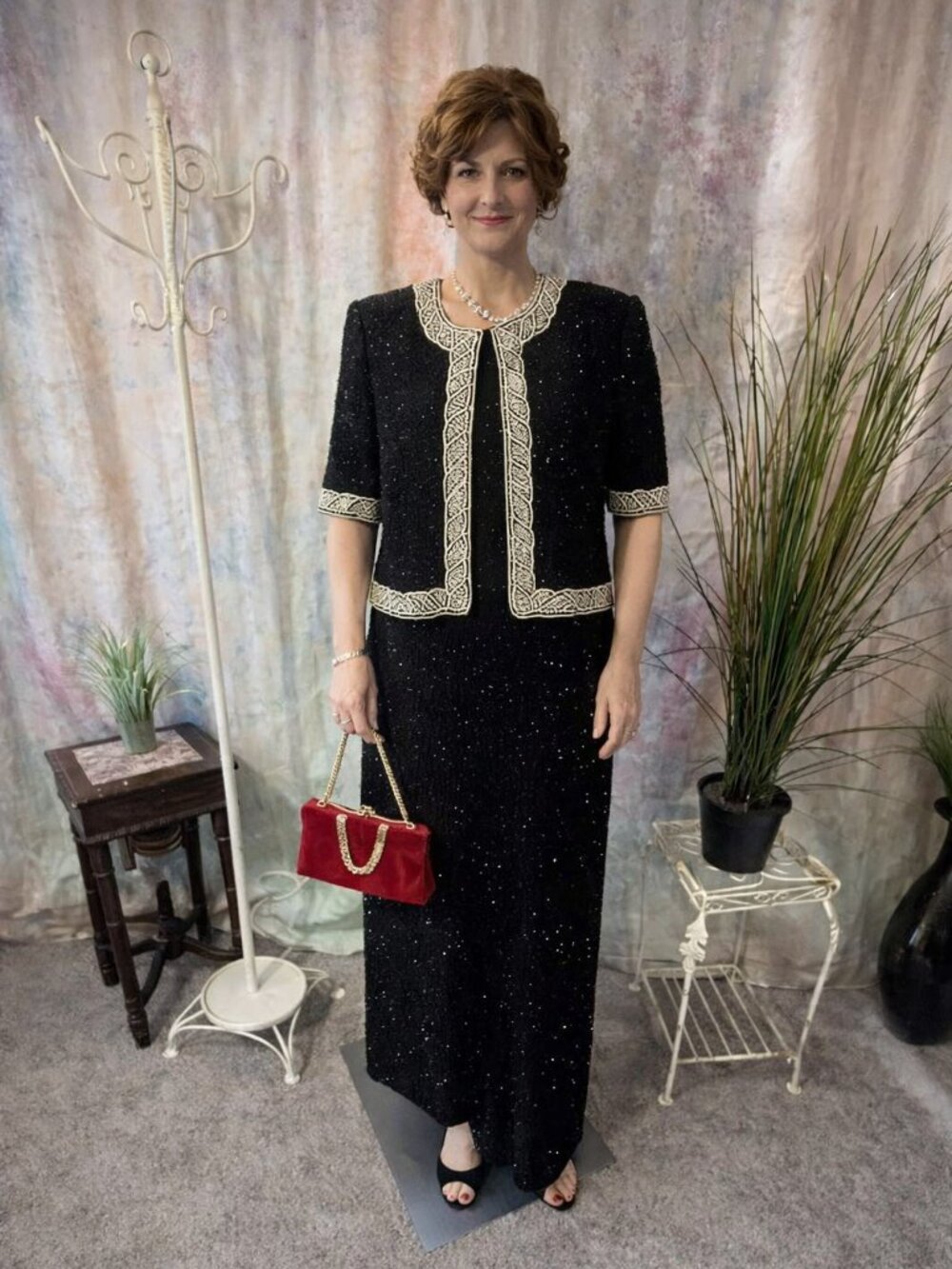 VTG 📌Camille Marie 80s/90s Richly Beaded Silk Formal - Cruise - MOB Gown